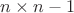 $n\times n-1$ $n\times n-1$