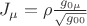 $J_{\mu}=\rho \frac{g_{0\mu}}{\sqrt{g_{00}}}$