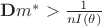 ${\bf D}m^{*}>\frac{1}{nI(\theta)}$