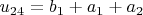 $u_{24}=b_1+a_1+a_2$