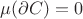 $\mu(\partial C)=0$
