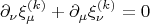 $$ \partial_{\nu} \xi_{\mu}^{(k)}+ \partial_{\mu} \xi_{\nu}^{(k)}=0 $$