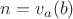 $n=v_a(b)$