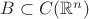 $B\subset C(\mathbb{R}^n)$