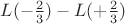 $L(-\frac{2}{3})-L(+\frac{2}{3})$
