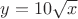$y = 10\sqrt{x}$