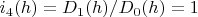 $i_4(h)=D_1(h)/D_0(h)=1$