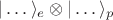 $|\dots\rangle_e\otimes|\dots\rangle_p$ $|\dots\rangle_e\otimes|\dots\rangle_p$