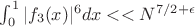 $\int_{0}^{1} {|f_3(x)|^6 dx}<<N^{7/2+\epsilon}$