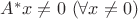 $A^*x\neq0\ (\forall x\neq0)$