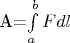 $$$A=\int\limits_{a}^{b}Fdl$$$