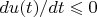 $du(t)/dt\leqslant 0$