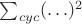 $\sum_{cyc}(\ldots)^2$