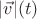 $|\vec{v}|(t)$