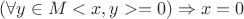 $(\forall y \in M <x,y> = 0) \Rightarrow x = 0$
