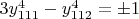 $3y_{111}^4-y_{112}^4=\pm 1$
