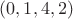 $(0, 1, 4, 2)$