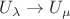 $U_\lambda \rightarrow U_\mu$