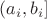 $(a_i, b_i]$