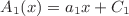 \small$A_1(x) = a_1 x + C_1$