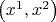 $\[\left( {x^1 ,x^2 } \right)\]$