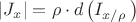 $\[\left| {{J}_{x}} \right|=\rho \cdot d\left( {{I}_{{x}/{\rho }\;}} \right)\]$