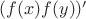 $(f(x)f(y))'$