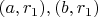 $(a, r_1), (b, r_1)$