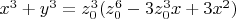 $x^3+y^3=z_0^3(z_0^6-3z_0^3x+3x^2)$