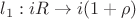 $l_1:iR\to i(1+\rho )$
