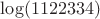 $\log(1122334)$