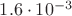 $1.6\cdot10^{-3} $