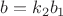 $b=k_2b_1$