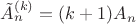 $\tilde A_n^{(k)}=(k+1)A_n$