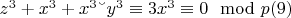 $z^3  +x^3 + x^3 &ndash;y^3 \equiv 3x^3\equiv 0\mod p\engo(9)$