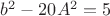 $b^2-20A^2=5$