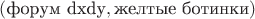 $(\text{форум dxdy}, \text{желтые ботинки})$