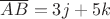 $\overline{AB}=3j+5k$