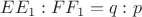 $EE_1:FF_1 = q:p$