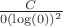 $\frac{C}{0(\log(0))^2}$