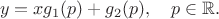 $$y=xg_1(p)+g_2(p), \quad p \in \mathbb{R}.$$