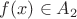 $ f(x) \in A_2$