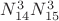 $N_{14}^3N_{15}^3$