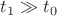 $t_1 \gg t_0$