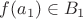 $f(a_1)\in B_1$