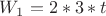 $W_1=2*3*t  $