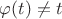 $\varphi(t)\neq t$