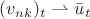 $(v_{nk})_t \rightharpoonup \bar u_t$