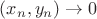 $(x_n, y_n) \to 0$ $(x_n, y_n) \to 0$