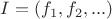 $I=(f_1, f_2, ...)$